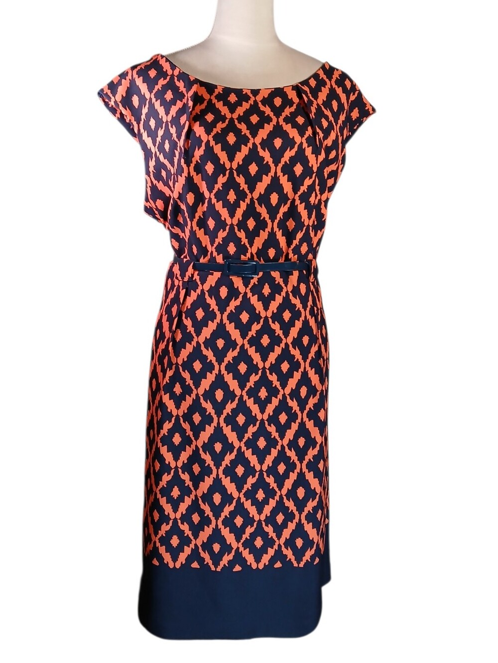 ILE New York Belted Stretch Shift Dress Sz 18
